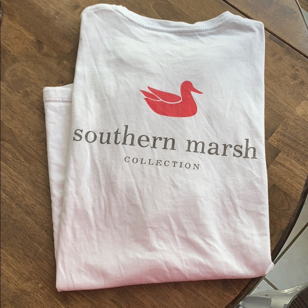 XL white southern marsh tee